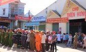 BÙ ĐỐP TỔ CHỨC DIỄN TẬP PHƯƠNG ÁN CHỮA CHÁY  CỨU NẠN CỨU HỘ CHỢ THIỆN HƯNG