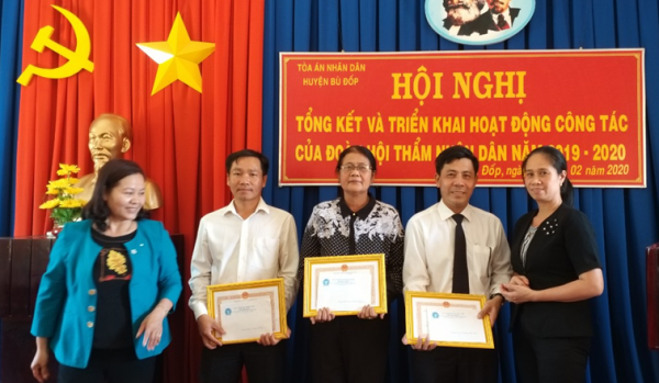 ĐOÀN HỘI THẨM NHÂN DÂN HUYỆN BÙ ĐỐP TỔNG KẾT HOẠT ĐỘNG NĂM 2019