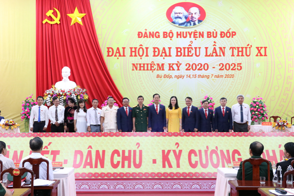 BẾ MẠC ĐẠI HỘI ĐẠI BIỂU ĐẢNG BỘ HUYỆN BÙ ĐỐP  LẦN THỨ XI, NHIỆM KỲ 2020-2025