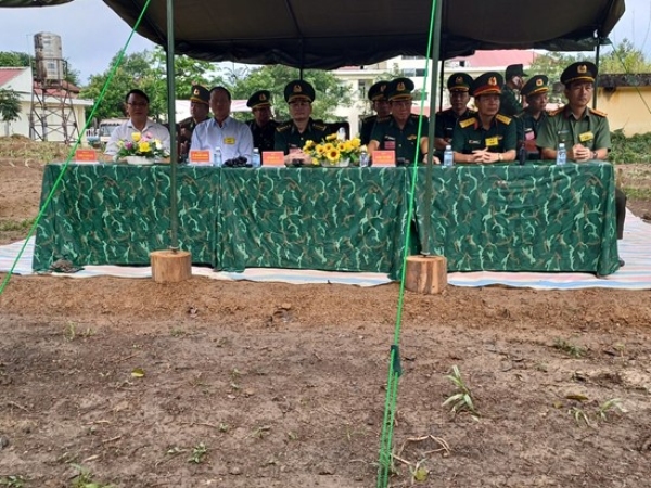 Lãnh đạo huyện kiểm tra công tác huấn luyện tại Đồn Biên phòng cửa khẩu Hoàng Diệu