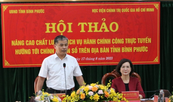 Bình Phước tổ chức hội thảo nâng cao chất lượng dịch vụ công trực tuyến, hướng tới chính quyền số