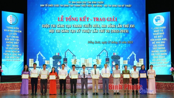 Bình Phước: Tổng kết, trao giải Cuộc thi sáng tạo thanh thiếu niên, nhi đồng lần thứ XVI và Hội thi sáng tạo kỹ thuật tỉnh lần thứ VII