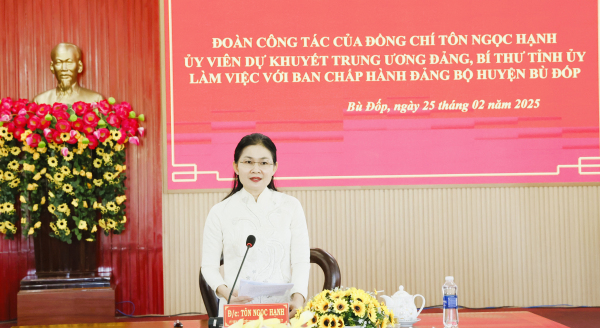 Bí thư Tỉnh ủy Bình Phước làm việc với huyện Bù Đốp