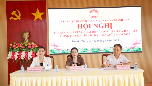 Đại biểu HĐND huyện tiếp xúc cử tri xã Thanh Hòa trước kỳ họp thường lệ giữa năm 2025
