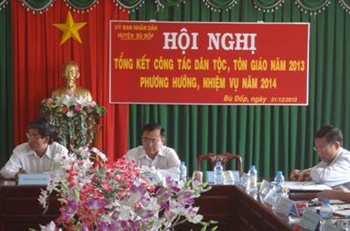 Tổng kết công tác Dân tộc - tôn giáo năm 2013