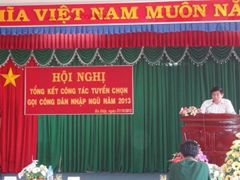 Tổng kết công tác tuyển quân năm 2013