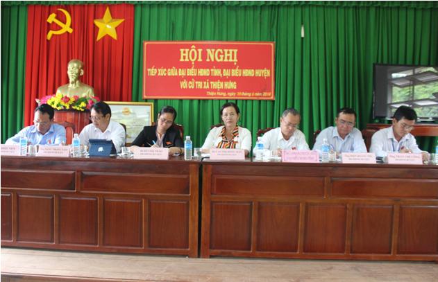 Đại biểu HĐND tỉnh. Huyện TXCT tại Thiện Hưng