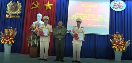 CÔNG AN HUYỆN BÙ ĐỐP TRAO QUYẾT ĐỊNH ĐIỀU ĐỘNG BỔ NHIỆM CÁN BỘ VÀ QUYẾT ĐỊNH NGHỈ HƯU THEO CHẾ ĐỘ